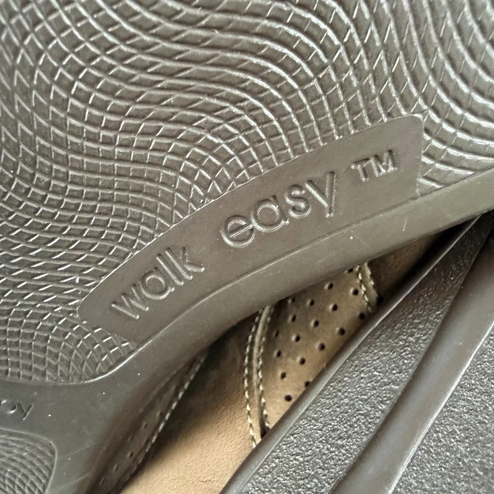 SAS Walk Easy Walking Shoes‎ Womens 10 N Brown Leather Lace Up Comfort Sneaker
